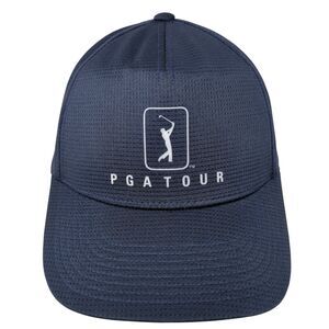 PGA Tour Strapback Hat Blue One Size Adjustable Embroidered Airflux